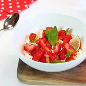 Recette OptiFibre® fraises mascarpone