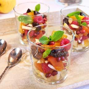 Recette salade de fruits frais et secs